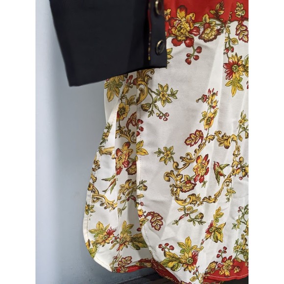 ZARA | Floral Scarf Button Down Shirt Dress Sheer Tunic Size: Small - Picture 7 of 9